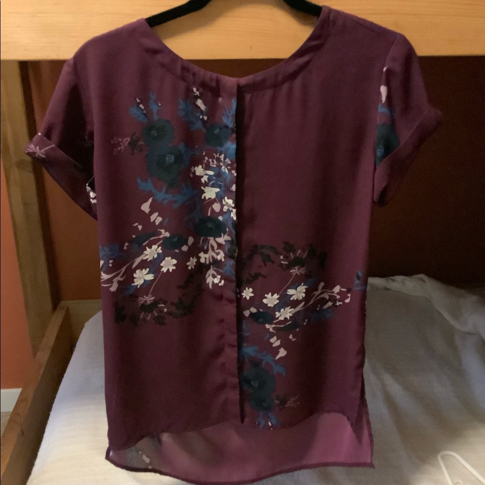 Monk & Lou button-front cap sleeved blouse Size XS